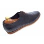 Pantofi barbati eleganti din piele naturala cu perforatii, bleumarin - SIR213GBL